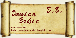 Danica Brkić vizit kartica